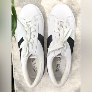 Rachel Zoe sneaker women's size 7.5 7-1/2 white black round toe low top clean
